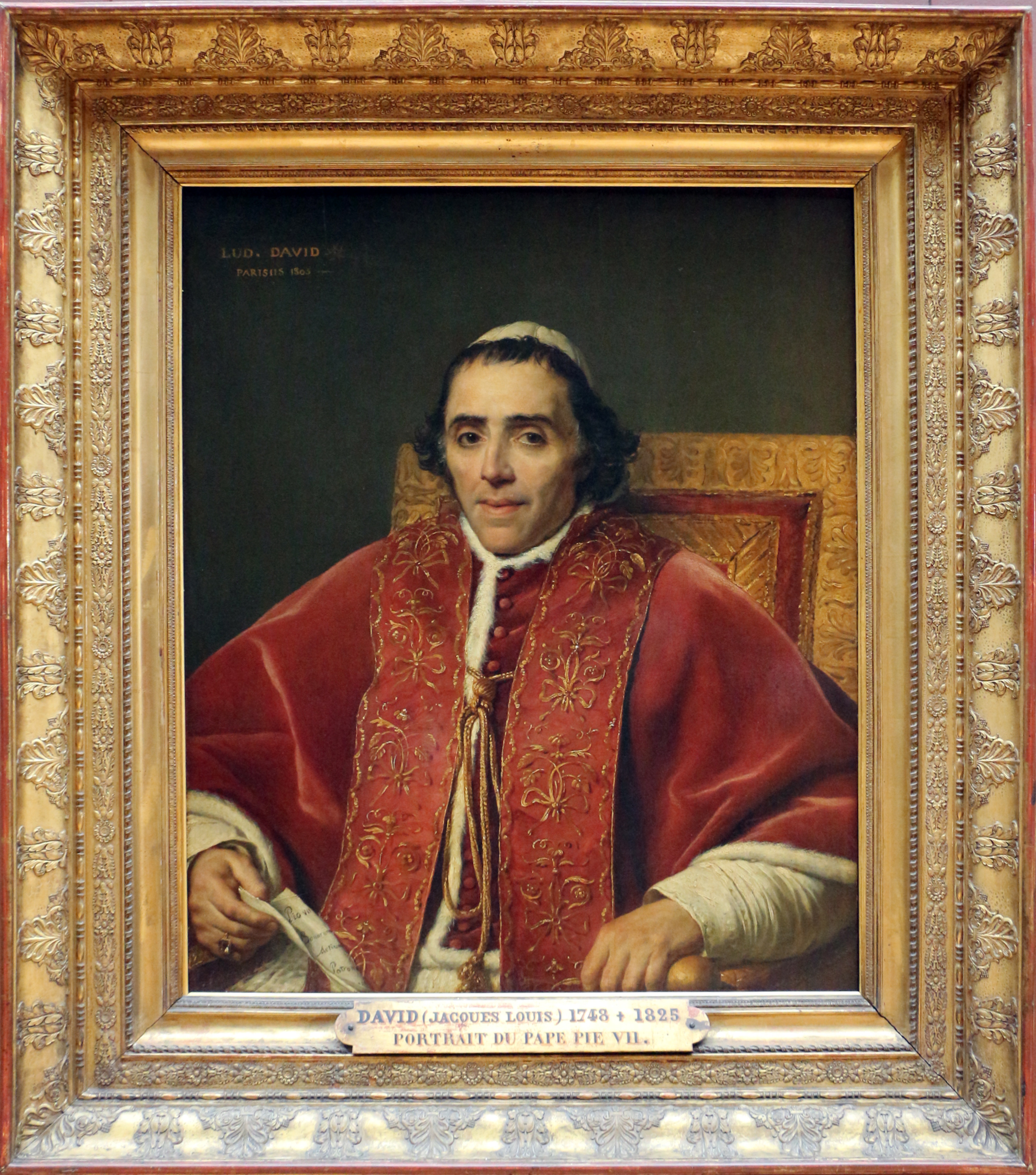 Lot 100 Jacques Louis David Pius VII 1805 Mus du Louvre