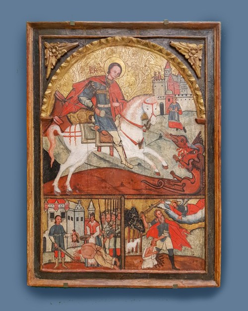 2A St George & the dragon Death of John the Baptist Sacrifice of Isaac