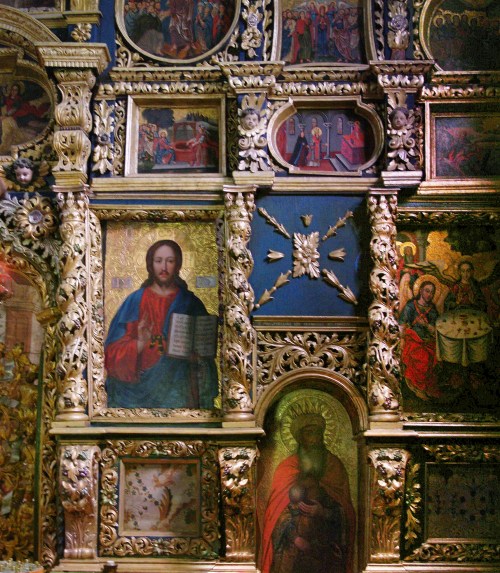 7B Zhovkva Iconostasis detail of lower tiers